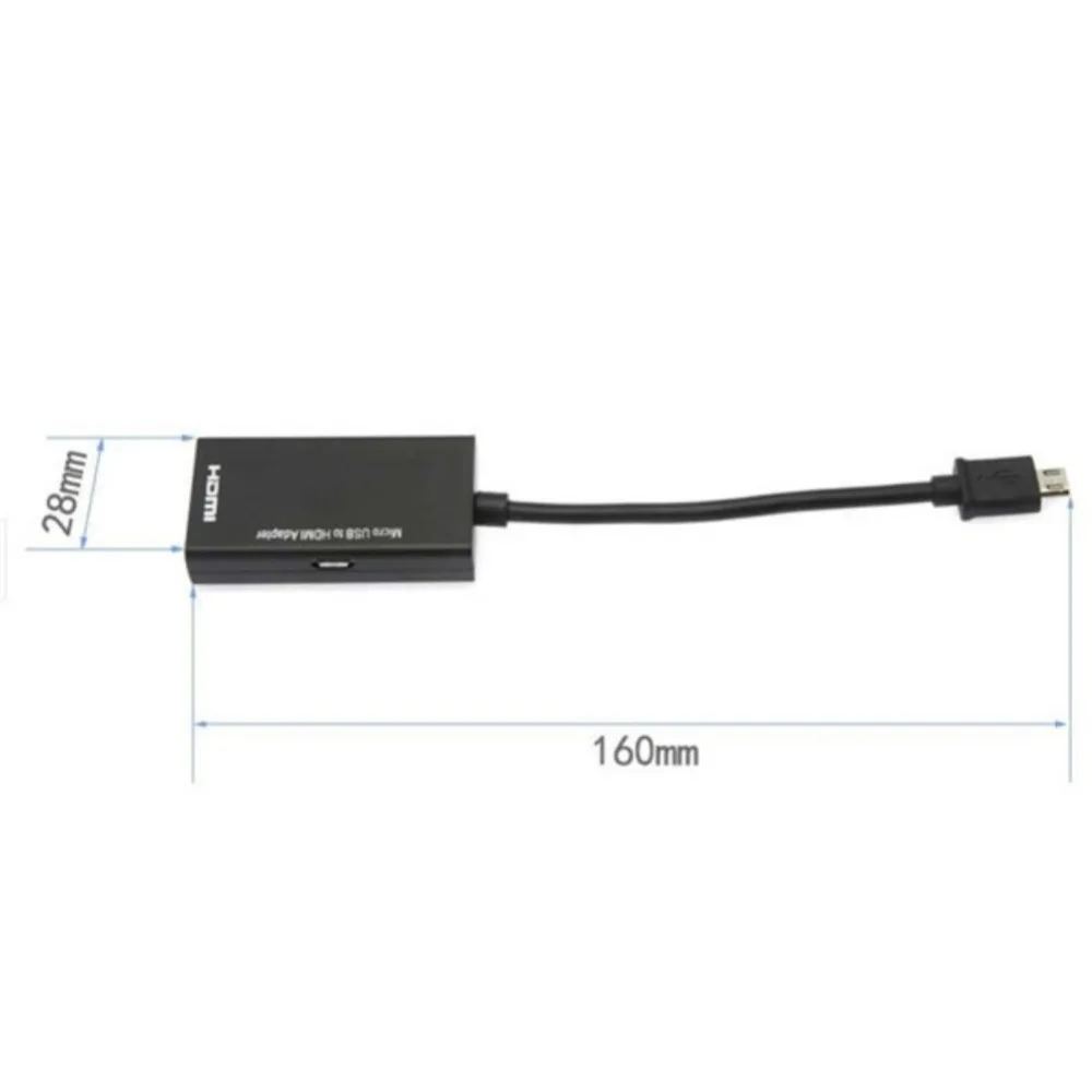 Переходник MHL Micro USB/HDMI для преобразователя ТВ монитора 1080P HD HDMI аудио видео кабель