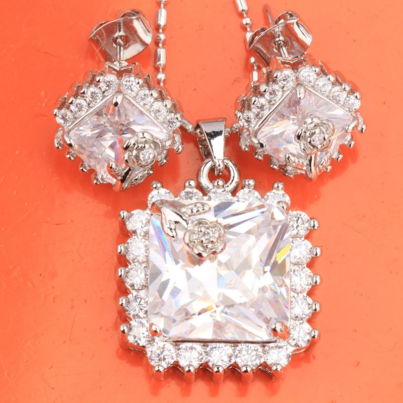 Ярко-красный цвет искусственное серебро покрытое серебром набор ювелирных