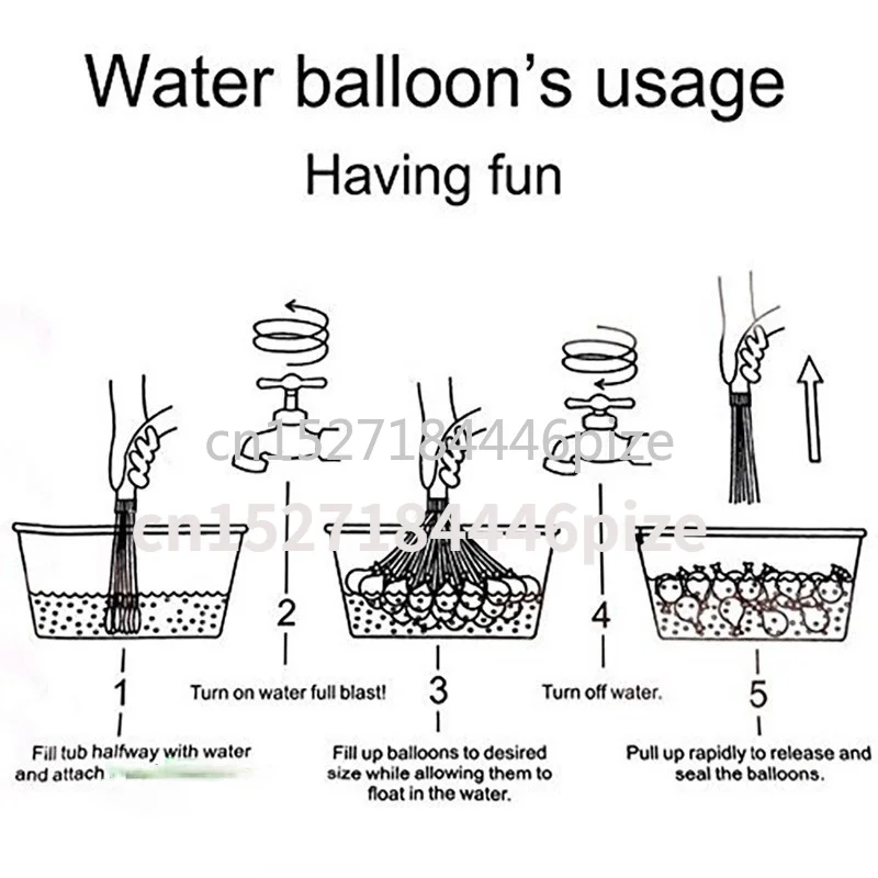 

111pcs/bag Water Balloons Bunch Filled With Water Balloons Latex Balloon Toy Balloons Rapid Injection Summer Game Toy