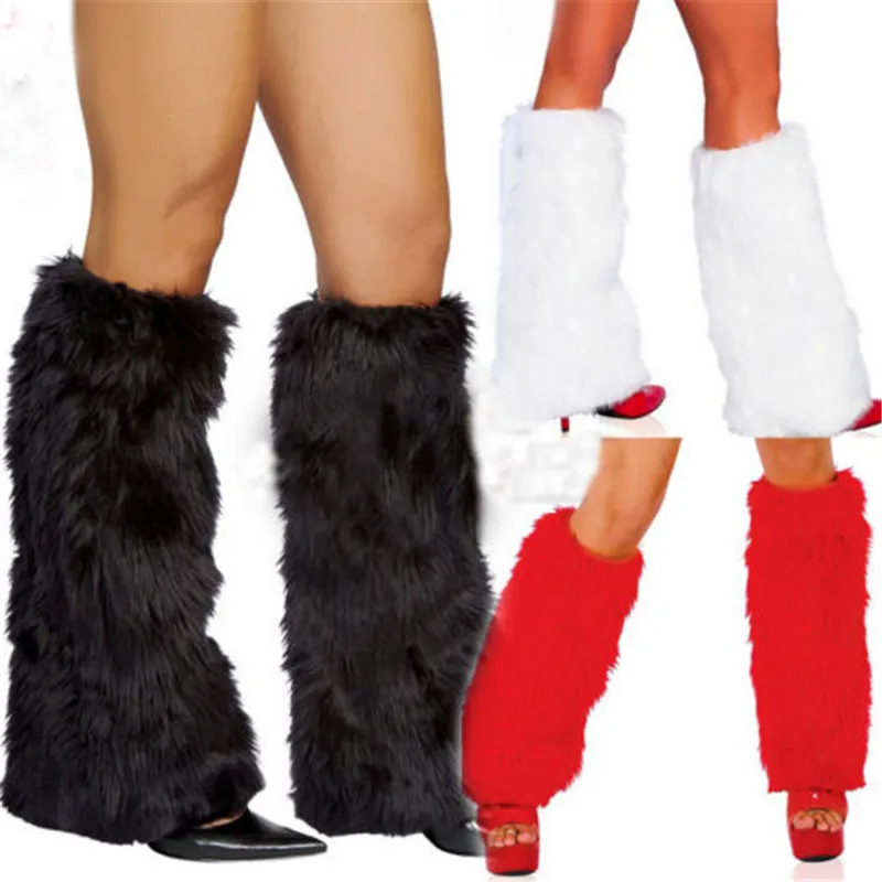 

Winter Lady Women Solid Color Plush Leg Warmers Loose Style Boot Knee High Boot Leggings Gift Warm Boots