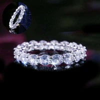 new size 6 10 white silver plated ring jewelry wedding women elegant rings