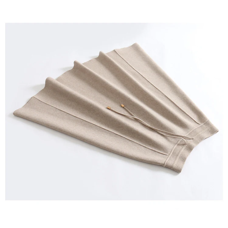 

2020 High Waist Knitted Winter A-Line Thick Fashion Women Autumn Black Skirt Faldas Jupe Femme Saia