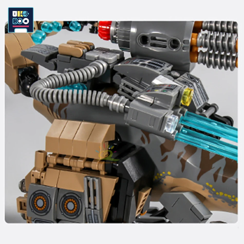 

UKBOO 610PCS City Boys Dinosaur World Robot Park Model Building Blocks DIY Jurassiced Tyrannosaurus Mecha Figures Bricks Toys