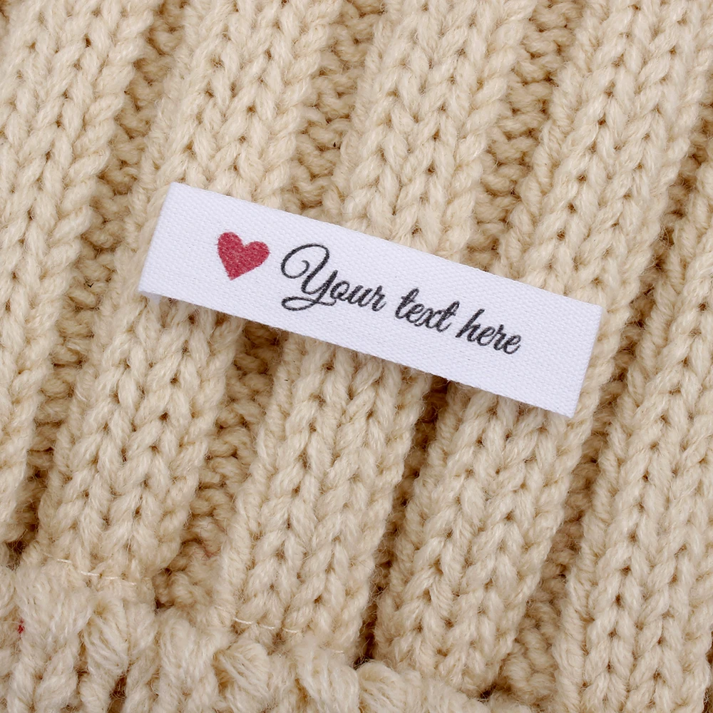 Пользовательские швейные этикетки вязание этикетки-персонализированный бренд