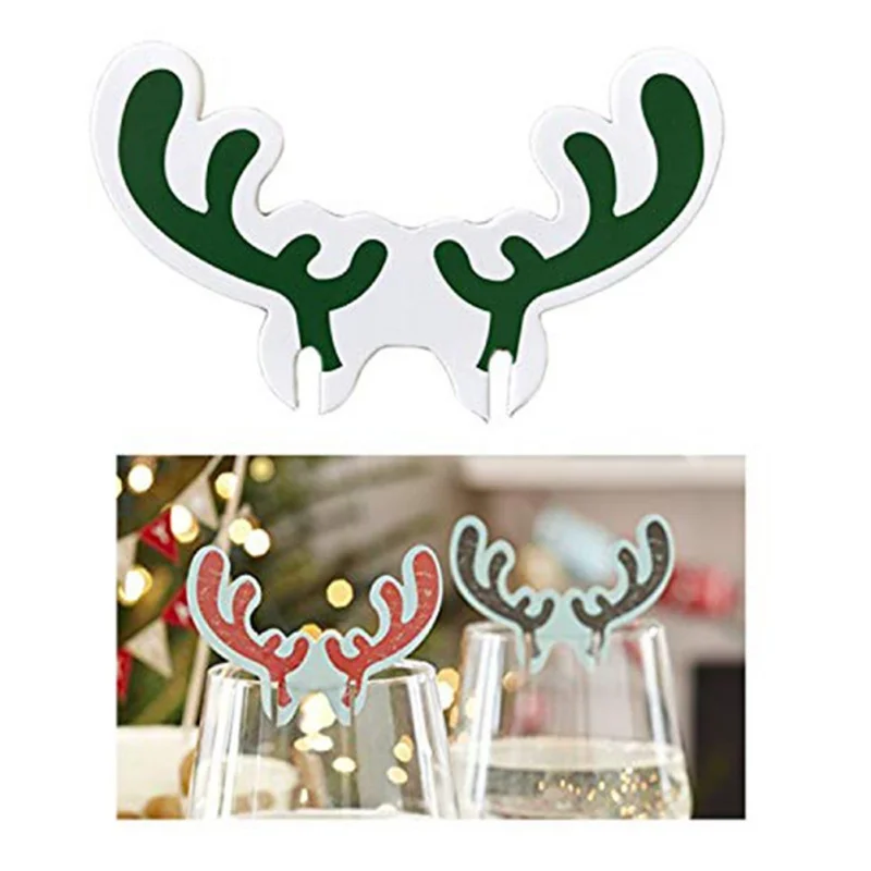 20 шт. Рождественский бокал для вина карты милый праздничные украшения вечерние