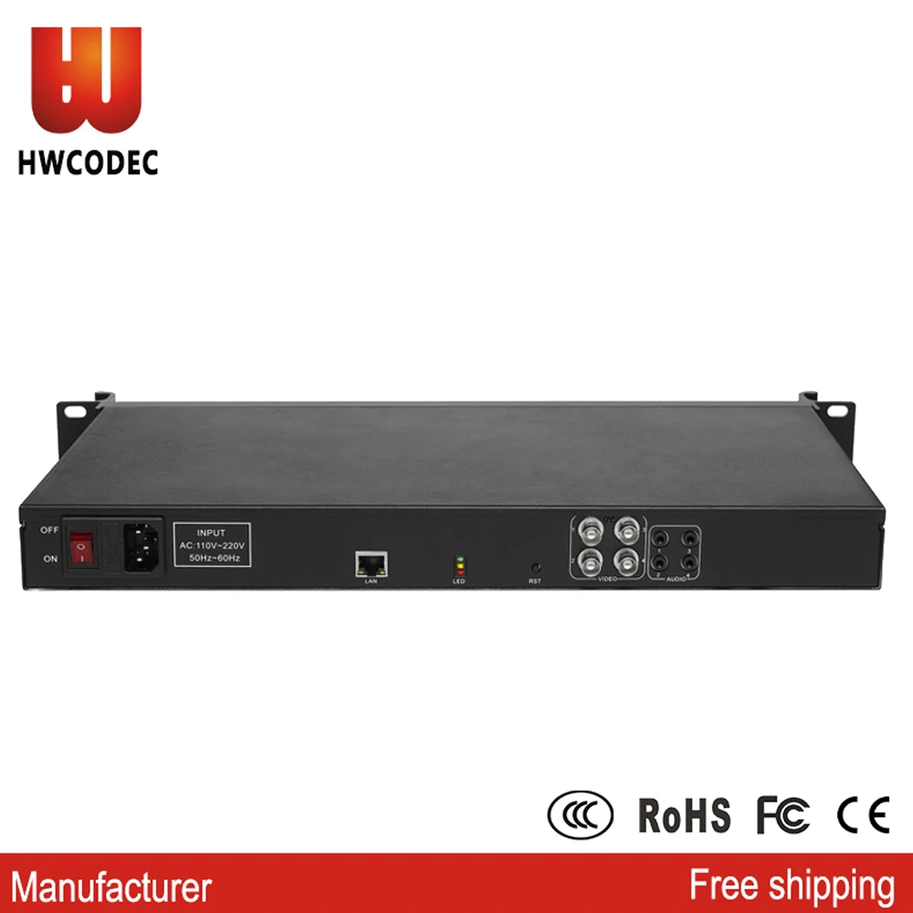 Кодировщик видео IPTV кодер MPEG-4 HWCODEC 4 Canales CVBS RTSP RTMP ONVIF UDP IP кодер AHD кодировщик для прямого трансляции