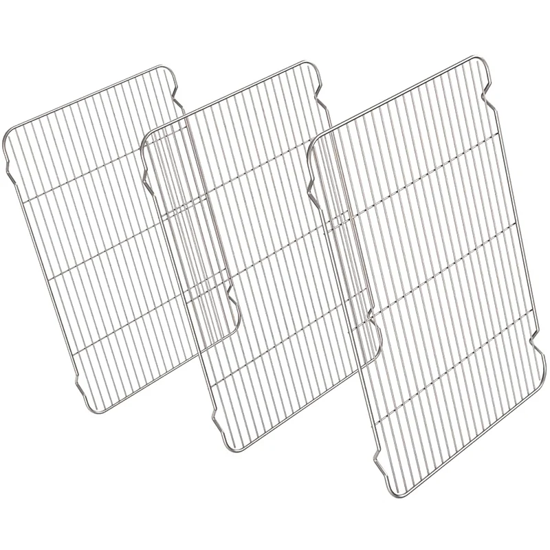 

Охлаждающая стойка из нержавеющей стали 304, 3 упаковки, охлаждающая стойка для сушки тортов, для приготовления пищи, выпечки, гриля, охлажден...