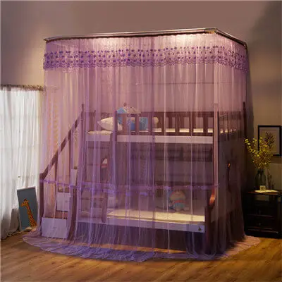Side Stairs Purple LeRadore, новинка, выдвижная москитная сетка для детей, детская двухъярусная кровать, сетка от насекомых для одиночной кровати, Moustiquaires - Цвет: Side Stairs Purple