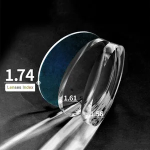 Асферические линзы 1,74 с высоким коэффициентом рефракции, защита от царапин и излучения, оптические очки по рецепту