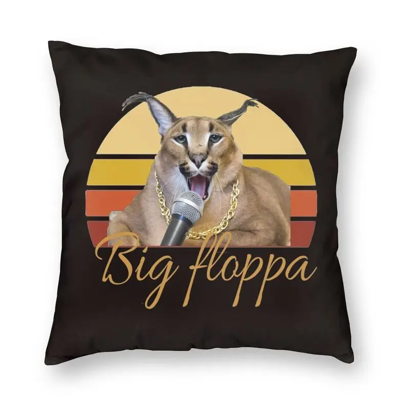 

Nordic Big Floppa Sofa Cushion Cover Soft Caracal Cat Pillow Case Living Room Decoration Pillowcase Home Decor