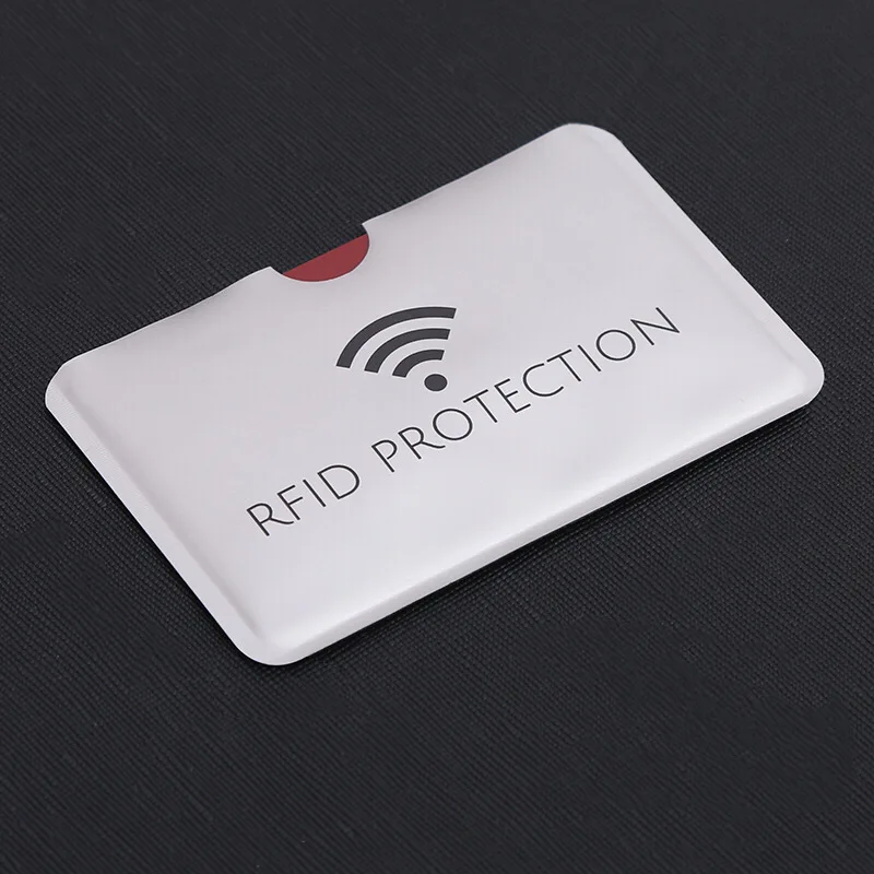 10 шт. алюминиевый антиrfid считыватель банк держатель для кредитных карт Защита Rfid считыватель карт металлический держатель для кредитных карт - Цвет: RFD005-3 10 pcs