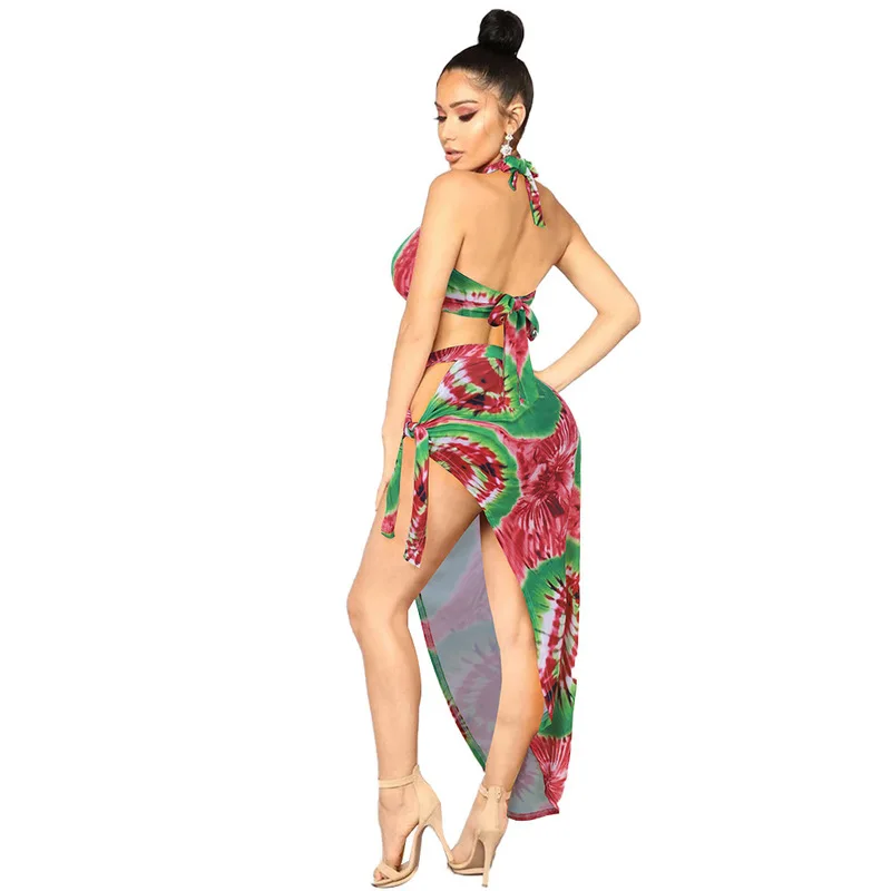 

Beach Cover Up Beach Pareo For The Swimsuits Robe Dress Swim 2020 Summer Swimwear Leaf Print Split Skirt Acetate Pareo