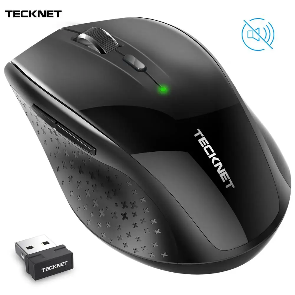 TeckNet Мышь Беспроводной Мышь с USB нано-приемник регулируемая 800/1200/1600/2000/3000 точек/дюйм для ноутбука игровой компьютер