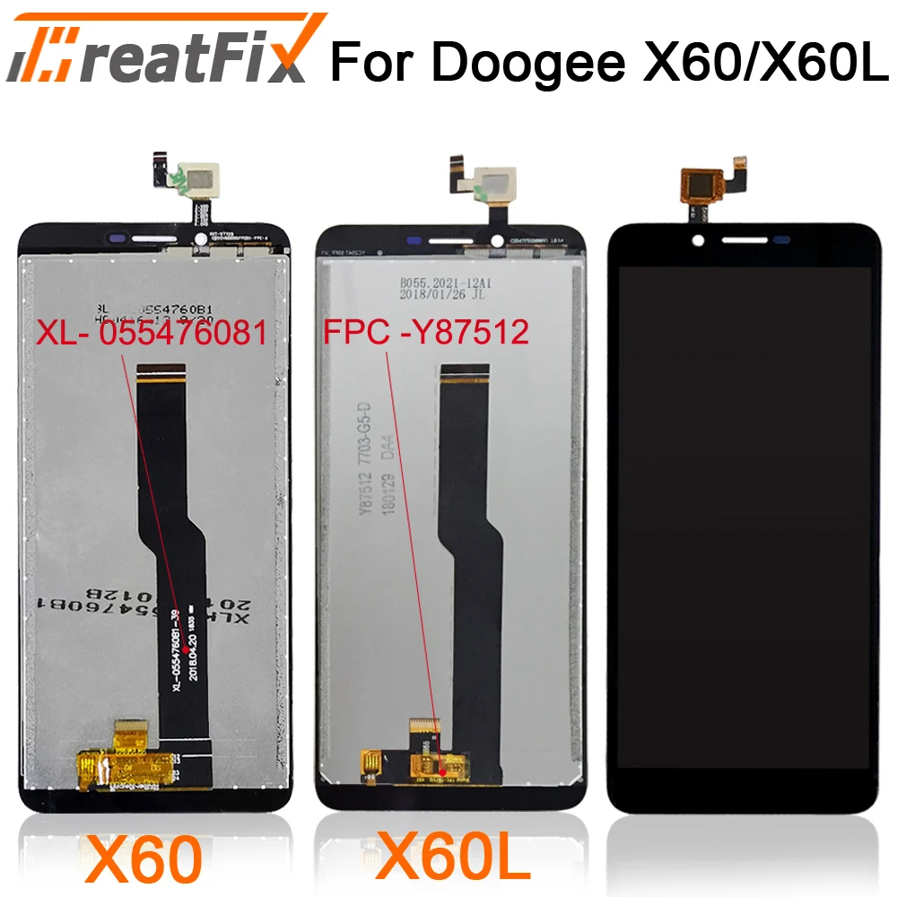 100% оригинал протестирован для Doogee X60L ЖК дисплей + фотоэлемент телефона Для X60 LCD