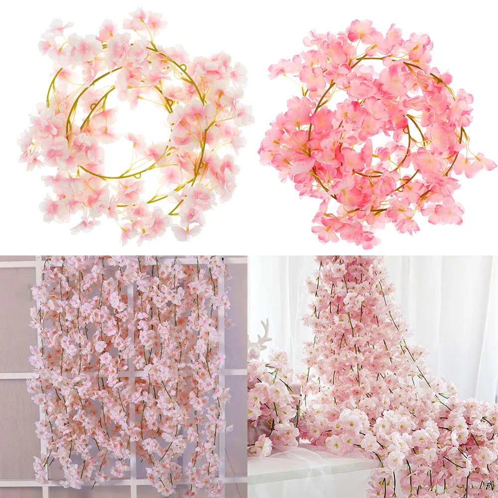Искусственные цветы вишни свадебная гирлянда из плюща 4 шт. 180 см украшение для