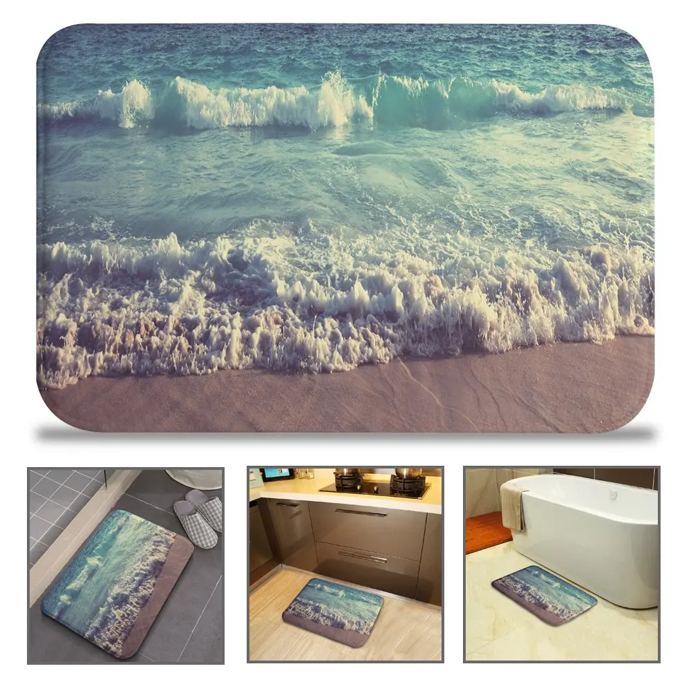 QIYI Нескользящие фланелевые коврики для ванной машинная стирка гостиной кухни