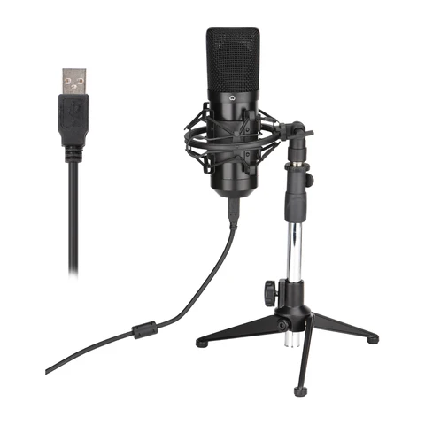 FREEBOSS FB-W02 профессиональный проводной конденсаторный микрофон для записи микрофон USB компьютерный микрофон с настольной подставкой для микрофона
