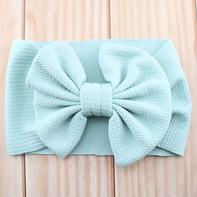 8-Blue Детские аксессуары для волос бандо Bebe Fille повязка на голову для маленьких девочек головной убор, детский тюрбан банты с короной и диадема на голову для малышей - Цвет: 8-Blue