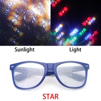 rave star light glasses star shaped special effect edm festival light changing eyewear rainbow kaleidoscope rave sunglasses