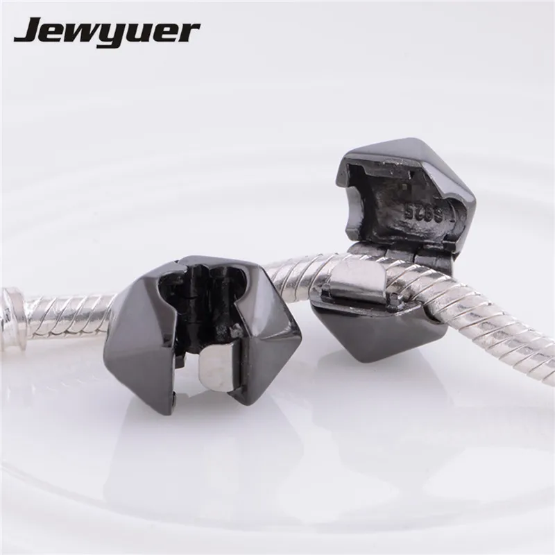 Окисленные серебряные клипсы в виде рок звезды подвески из стерлингового