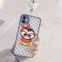 cute owl hearts lover camera protection bumper phone cases for iphone 12 11 pro xs max xr x 8 7 plus matte shockproof cover