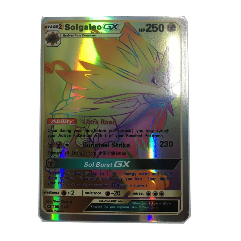 Новинка 100 шт. GX EX карточные игрушки хобби игровые карты коллекционные Сияющие карты английский карманный монстр Покемон тренажер