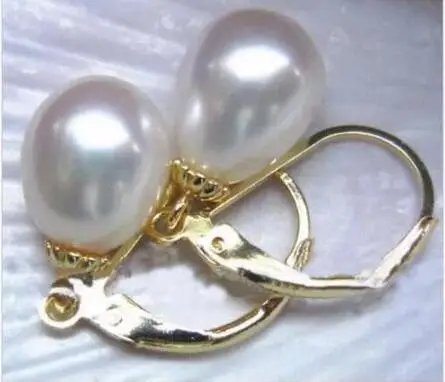 

HOT AAAA 8.5x10 mm AUSTRALIAN SOUTH SEA white PEARL EARRING