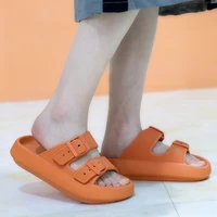 2021 newly summer jelly shoes womenmen beach sandals hollow slippers ladies thick bottom eva flip flops buckle light sandalias