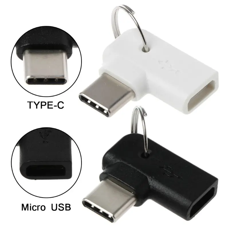 90 градусов Тип C штекер к Micro USB Женский зарядный переходник конвертер адаптер для