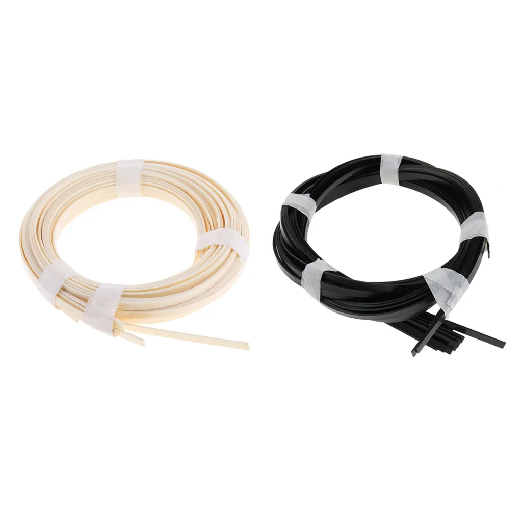 

10pcs ABS Acoustic Guitar Binding Purfling Strip Body Edge Inlay Parts