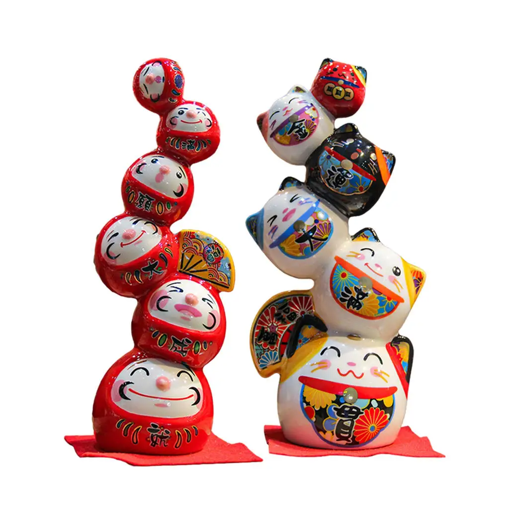 

Современные фигурки счастливой кошки, многослойный приветственный Кот удачи, фэн-шуй, украшение для двери, интерьерный Декор, подарки