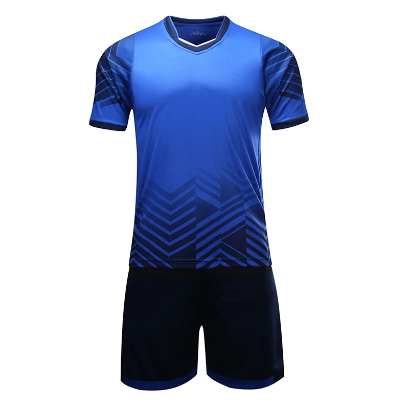 Мужская зеленая футбольная Джерси с коротким рукавом взрослая синяя Футбольная