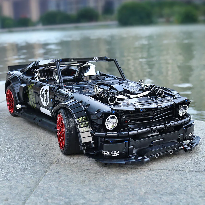 RC 23009 Ford Mustang Hoonicorn RTR V2 гоночный автомобиль с моторами подходит для Lepinblocks Technic 20102