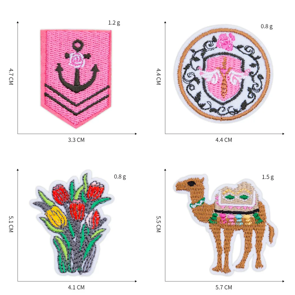 

Feather Appliques Sewing Supplies Pink Badges Iron On Patches On Clothes Embroidery Stickers Cute Patches for Clothing