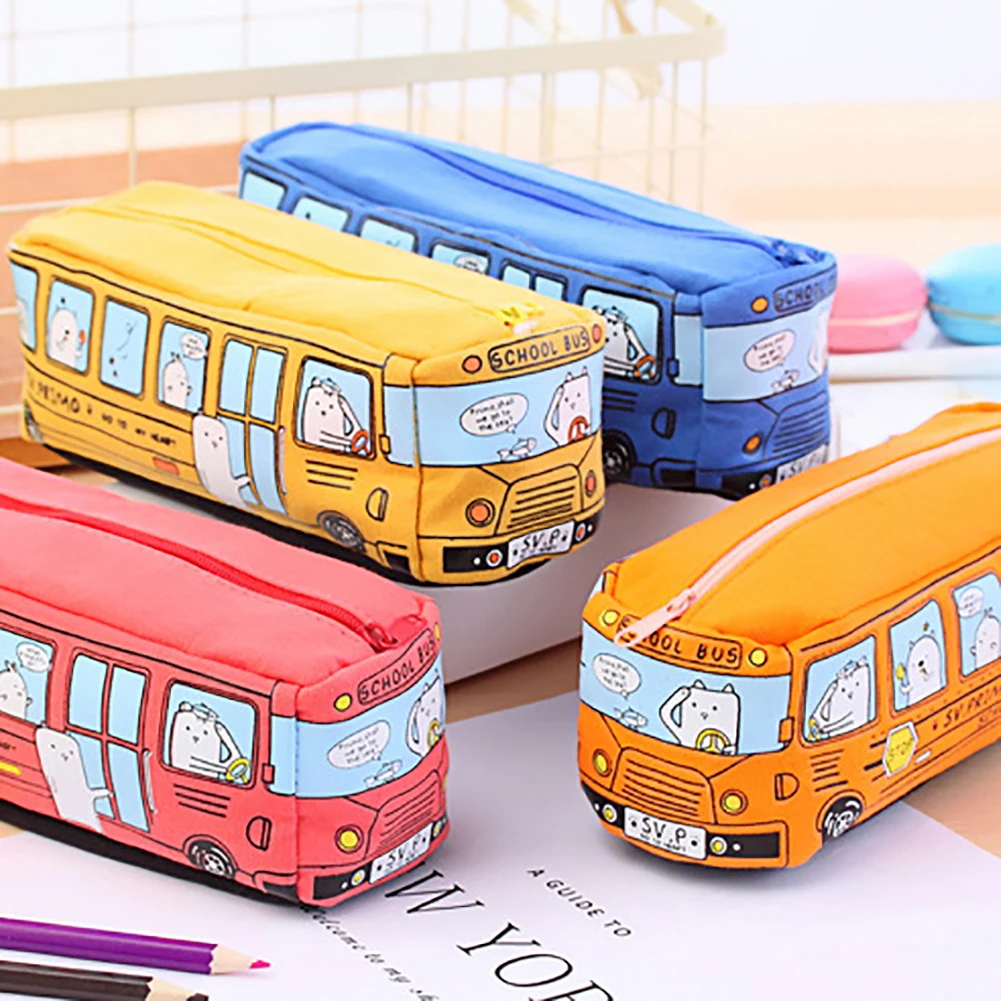 Креативный большой холщовый автомобильный чехол для карандашей школьные
