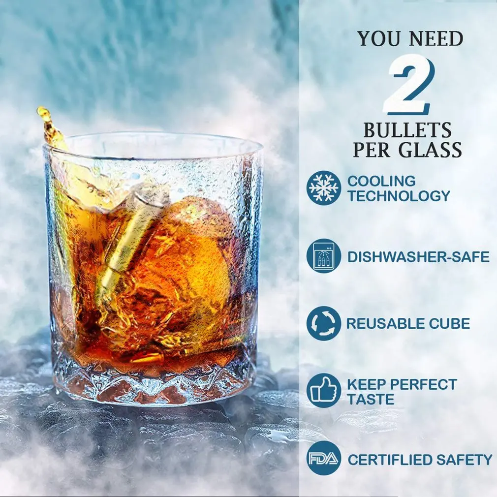 

Stainless Steel Ice Cubes, Reusable Chilling Stones Whiskey Stones for Whiskey Wine, Keep Your Drink Cold Longer, CCC Test Pass