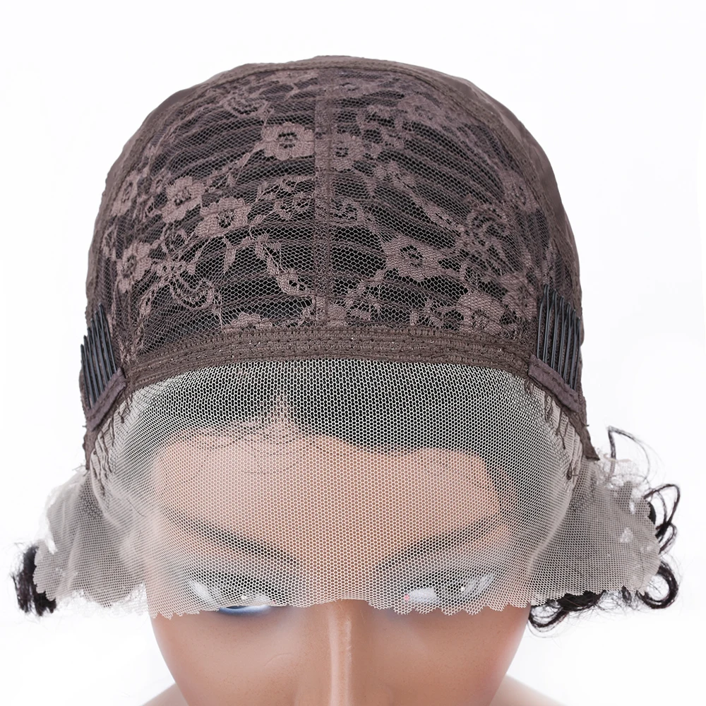 Прямые волосы из перуанских волос 13X1 парик на сетке парики человеческих бордовые