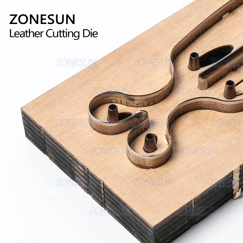 ZONESUN S001 изготовленный на заказ кожаный брелок для ключей высечки ручной работы