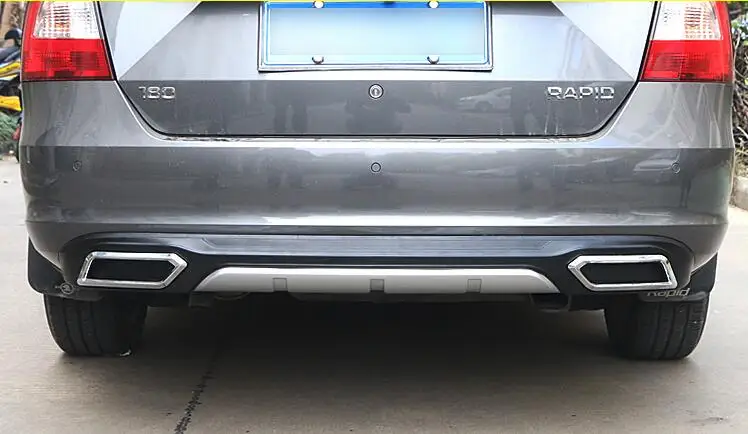 Диффузор заднего бампера для RAPID ABS защитные бамперы Skoda 2015-2018 комплект корпуса