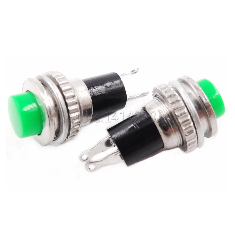 Зеленый переключатель дверного звонка Ds-316 без блокировки 10 мм сброса маленькая