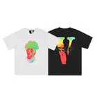 Футболка VLONE Мужскаяженская из натурального хлопка, брендовая уличная одежда из 100% хлопка, летняя рубашка в стиле Харадзюку, хип-хоп, с коротким рукавом, США
