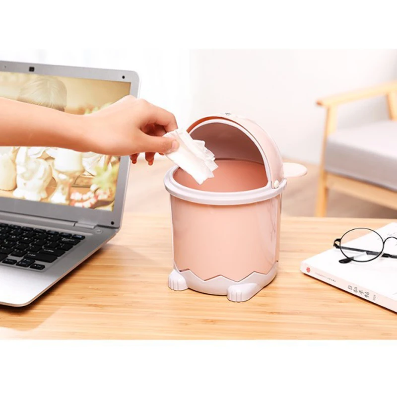 Мини Милая настольная корзина для мусора хранения отходов туалетный столик