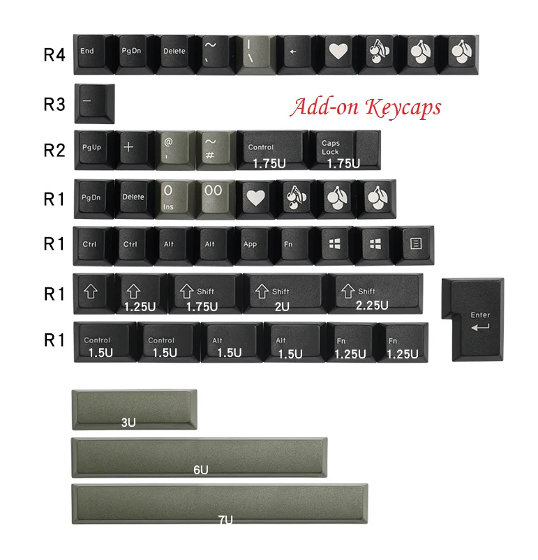 Наборы ключей Dolch EnjoyPBT Doubleshot ABS колпачки для cherry profile 153 механической