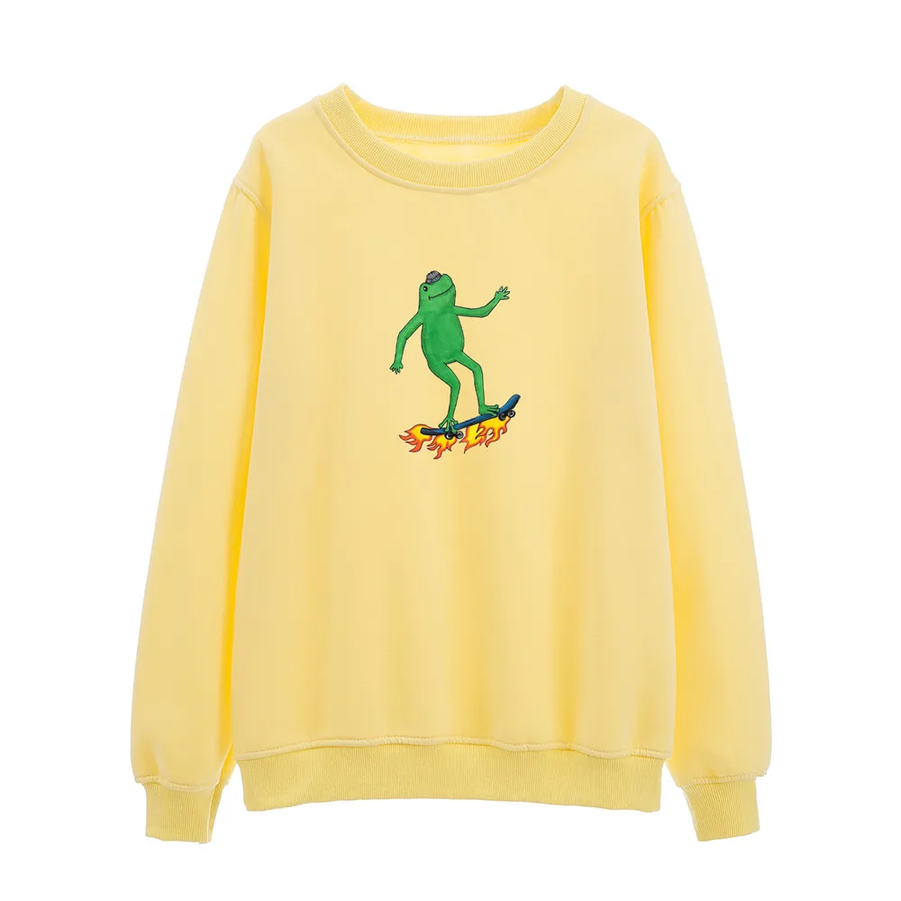 Pullovers Sweetshirt Oversized Hoodies O Neck Cool Funny Autumn Womens Kpop Sweatshirts Crewneck Sweatsuits for Women Winter