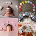 Реквизит для фотосъемки новорожденных, шерстяной фетровый реквизит ручной работы со звездами из овечьей шерсти, аксессуары для детской студийной фотосъемки, 1 комплект