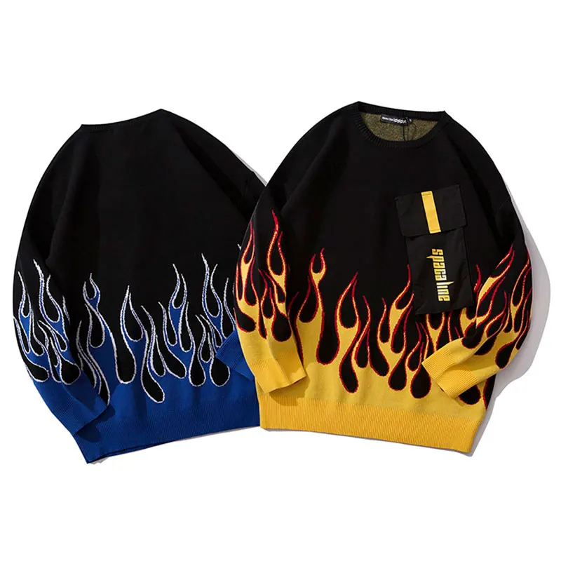 2019 осенний повседневный мужской свитер с круглым вырезом пуловер трикотажная