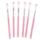 1 шт., ручка для дизайна ногтей, акриловая кисть, металлическая ручка с стержнем для пудры, карандаш для волос, для рисования УФ-гелем, кисть для нанесения лайнера для ногтей, инструменты для ручки