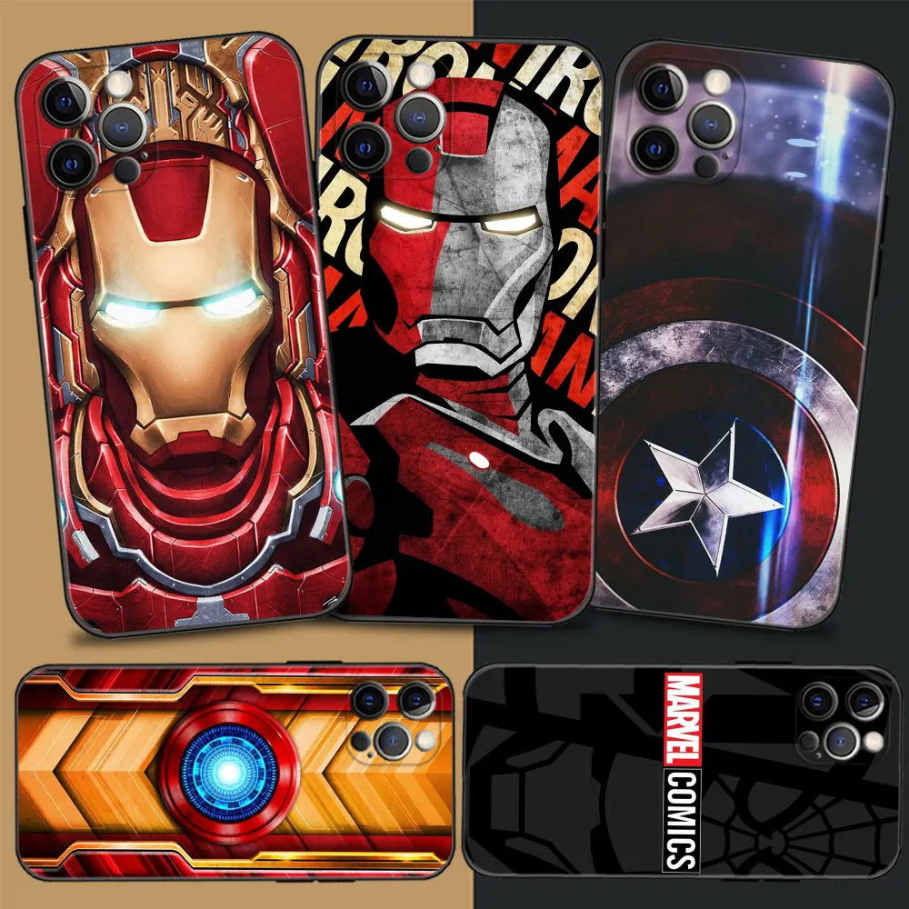 Лучший чехол для телефона Apple iPhone 11 13 12 Pro Max Mini X XS XR 6 6S 7 8 Plus 5 5S SE(2020) Coque Marvel Железный