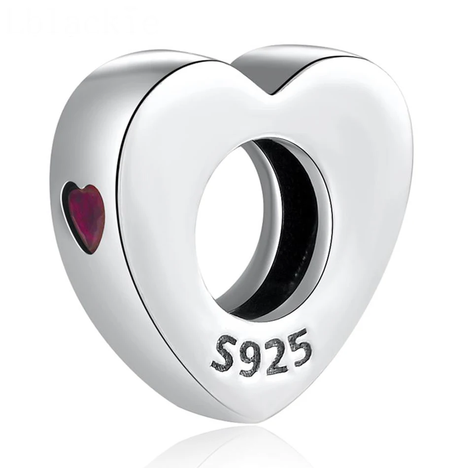 

Браслет женский из серебра 925 пробы с двумя сердцами и Шармами