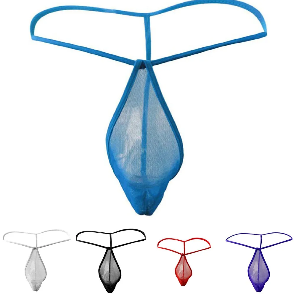 

Men's Mesh G-Strings Thong Panties Sheer Jockstraps See-Through Micro Bikini T-Back Briefs Gay Underwear Men's Erotic Lingerie
